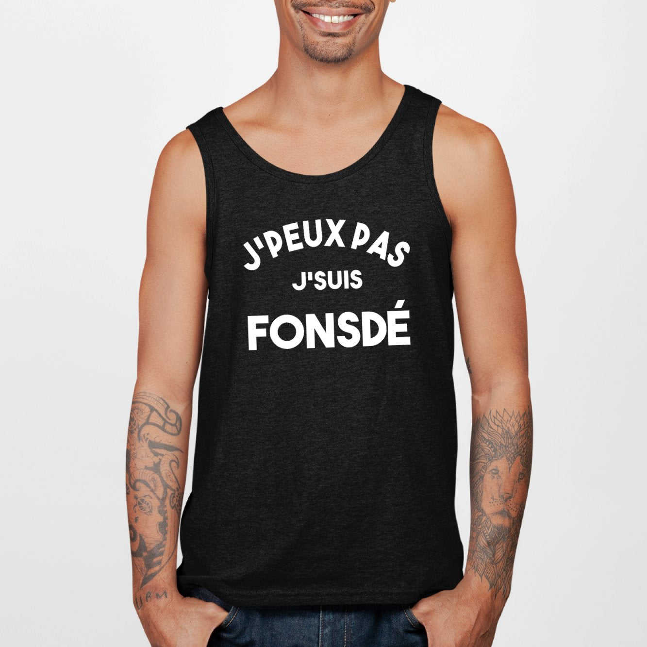 Débardeur Homme J'peux pas j'suis fonsdé Noir