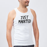 Débardeur Homme Just married Blanc