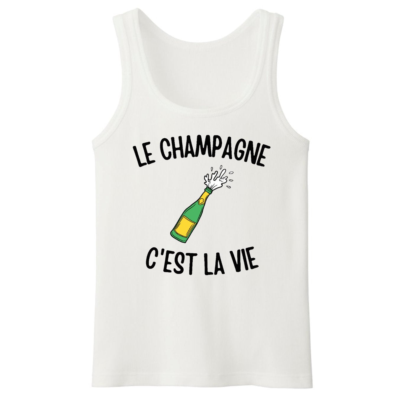 Débardeur Homme Le champagne c'est la vie 