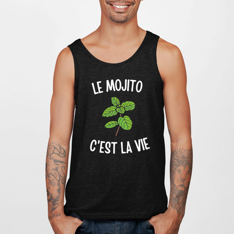 Débardeur Homme Le mojito c'est la vie Noir