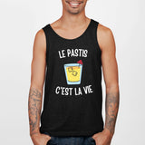 Débardeur Homme Le pastis c'est la vie Noir