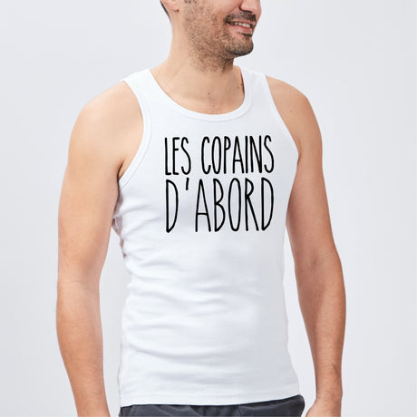 Débardeur Homme Les copains d'abord Blanc