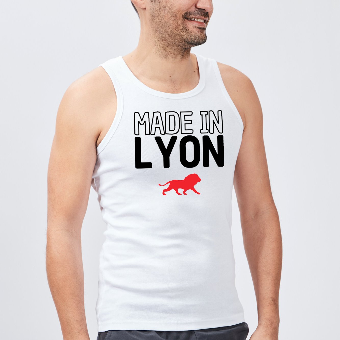 Débardeur Homme Made in Lyon Blanc