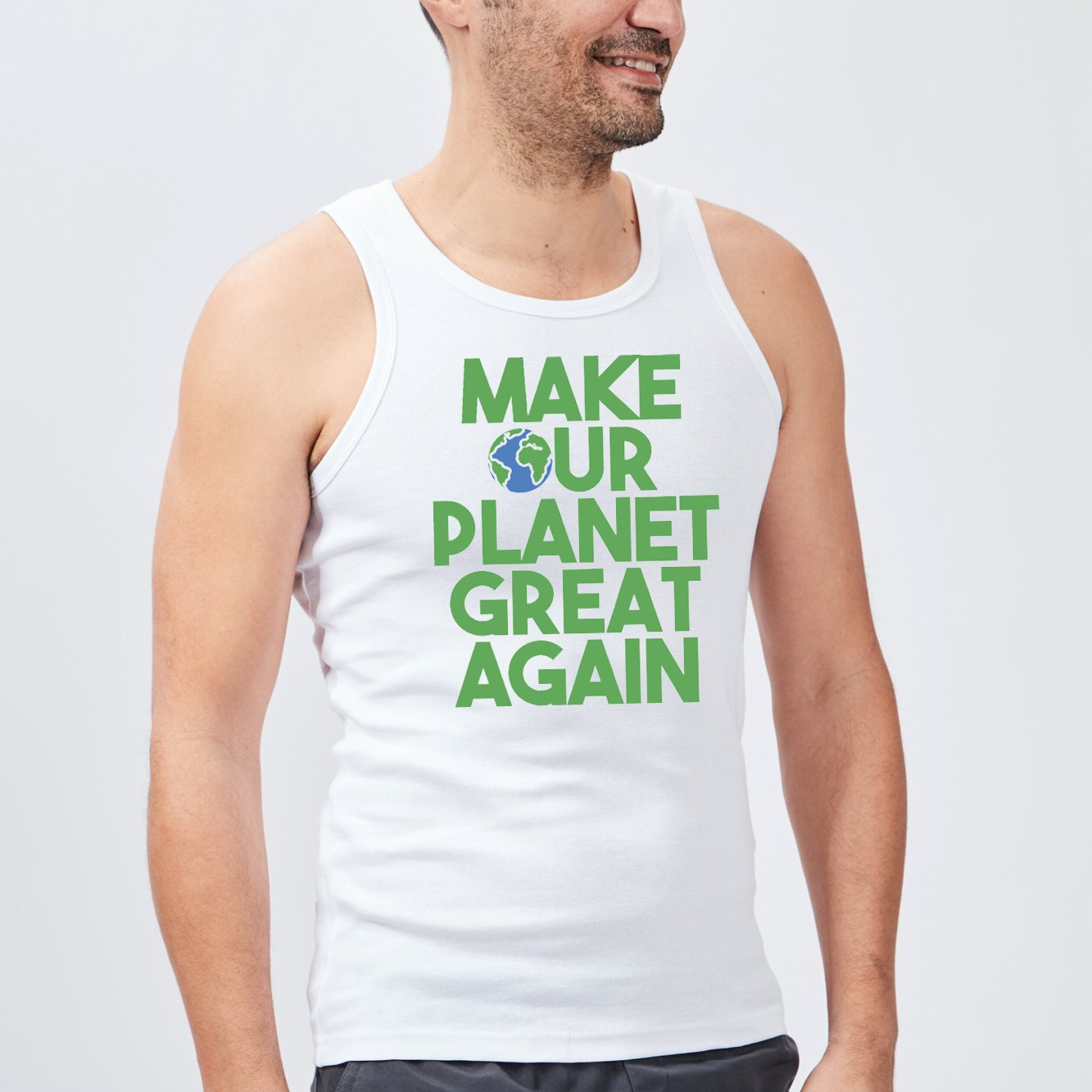 Débardeur Homme Make our planet great again Blanc