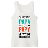 Débardeur Homme Papa et papy 
