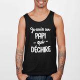 Débardeur Homme Papi qui déchire Noir