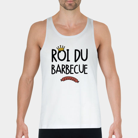 Débardeur Homme Roi du barbecue Blanc