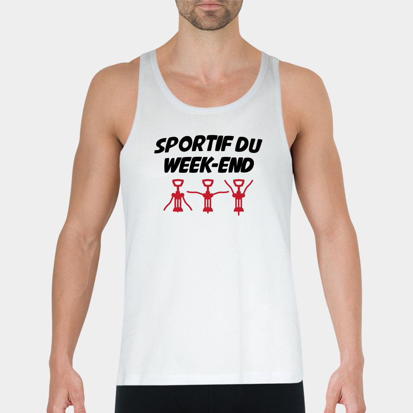 Débardeur Homme Sportif du week-end Blanc