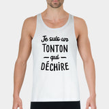 Débardeur Homme Tonton qui déchire Blanc