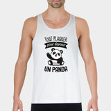 Débardeur Homme Tout plaquer pour devenir un panda Blanc