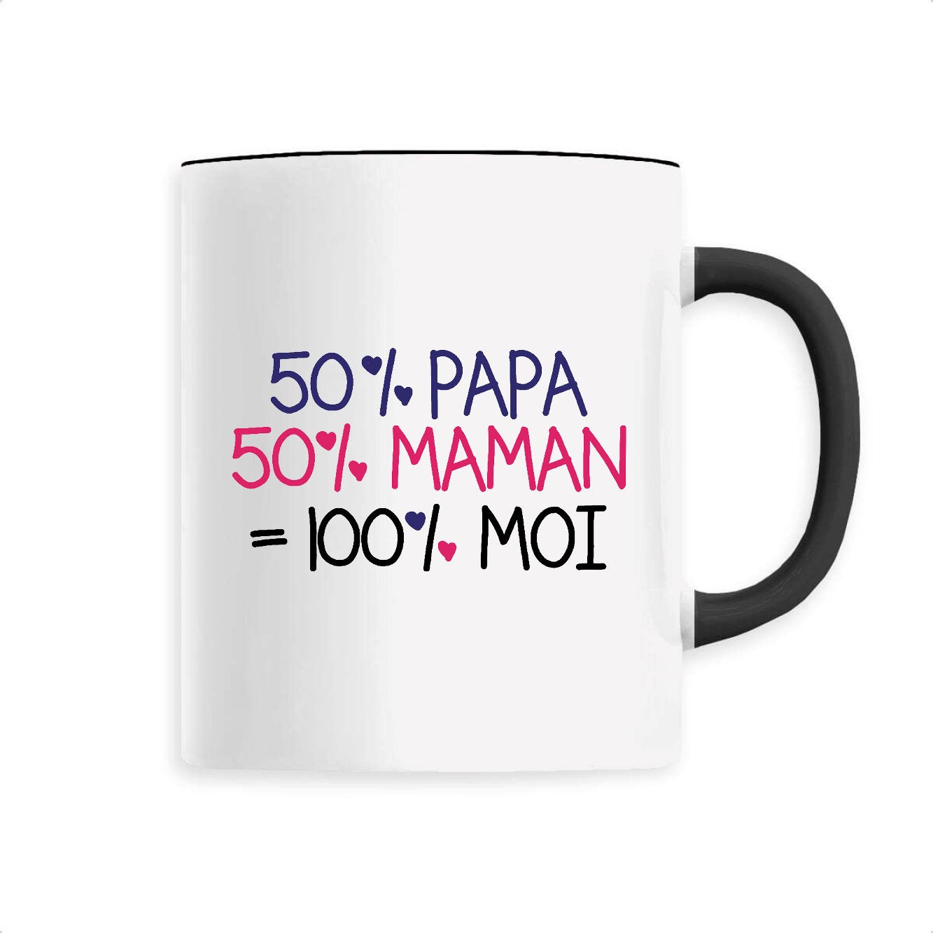 Mug 50% maman 50% papa 