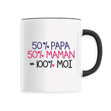 Mug 50% maman 50% papa 