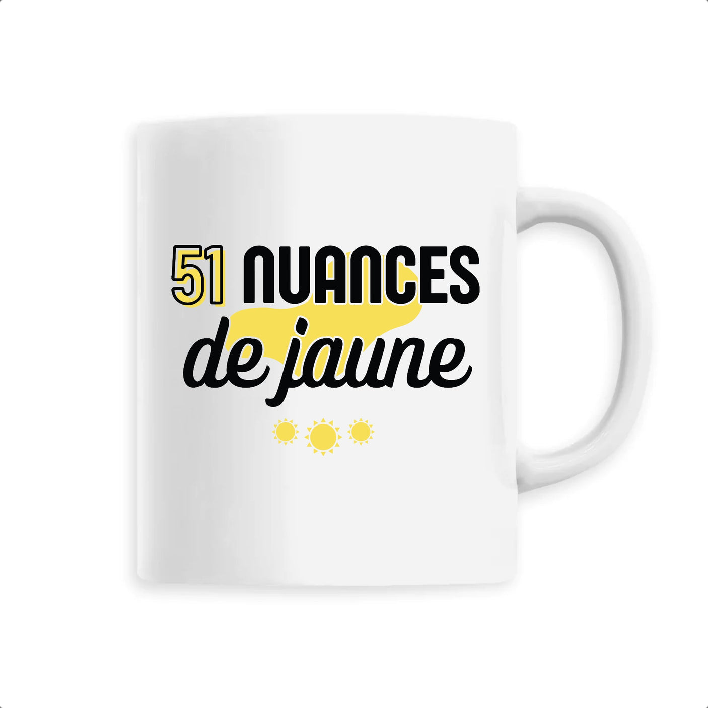 Mug 51 nuances de jaune 