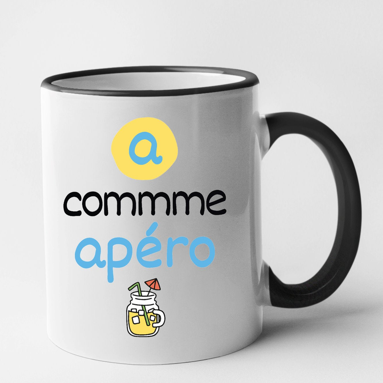 Mug A comme apéro Noir