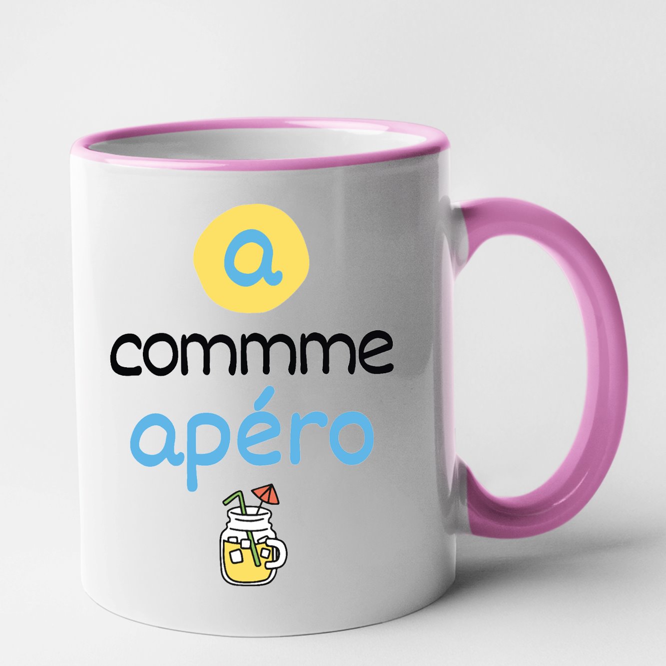 Mug A comme apéro Rose