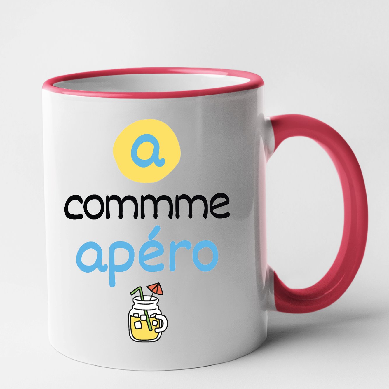 Mug A comme apéro Rouge