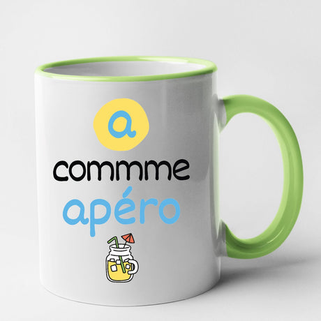 Mug A comme apéro Vert