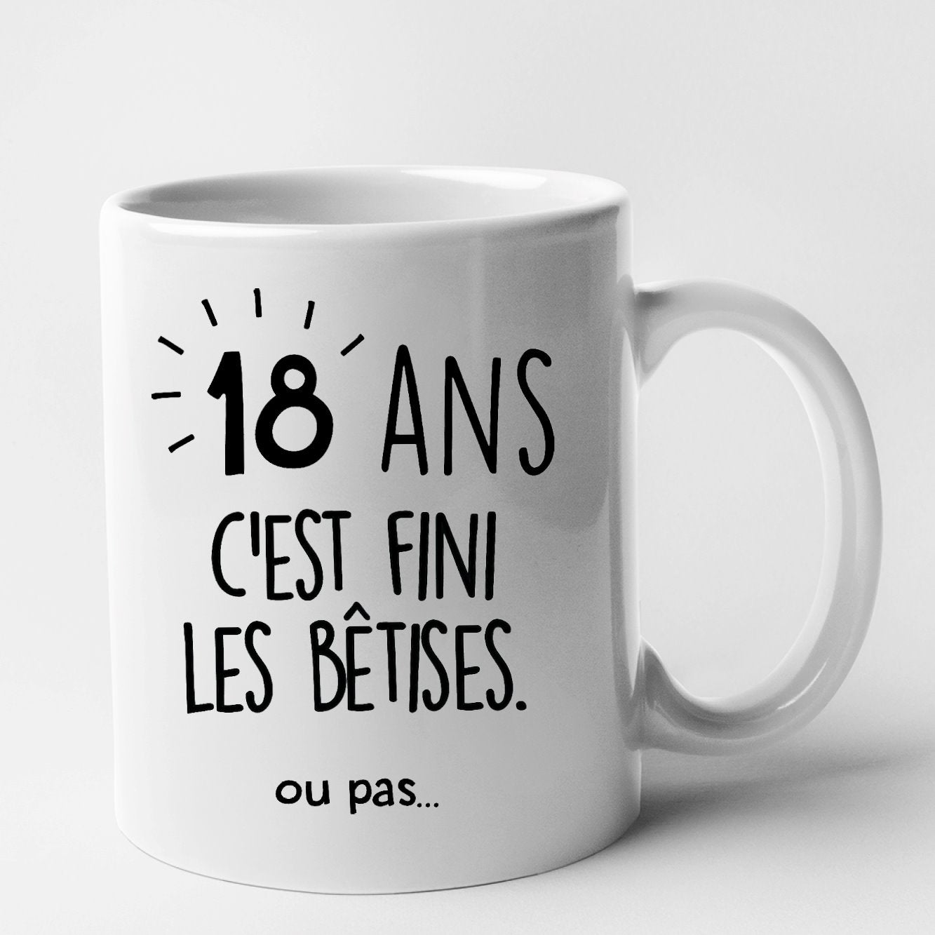 Mug Anniversaire 18 ans Blanc