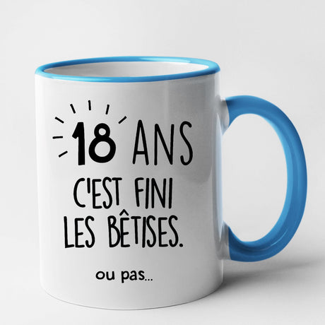 Mug Anniversaire 18 ans Bleu