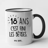 Mug Anniversaire 18 ans Noir