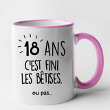 Mug Anniversaire 18 ans Rose