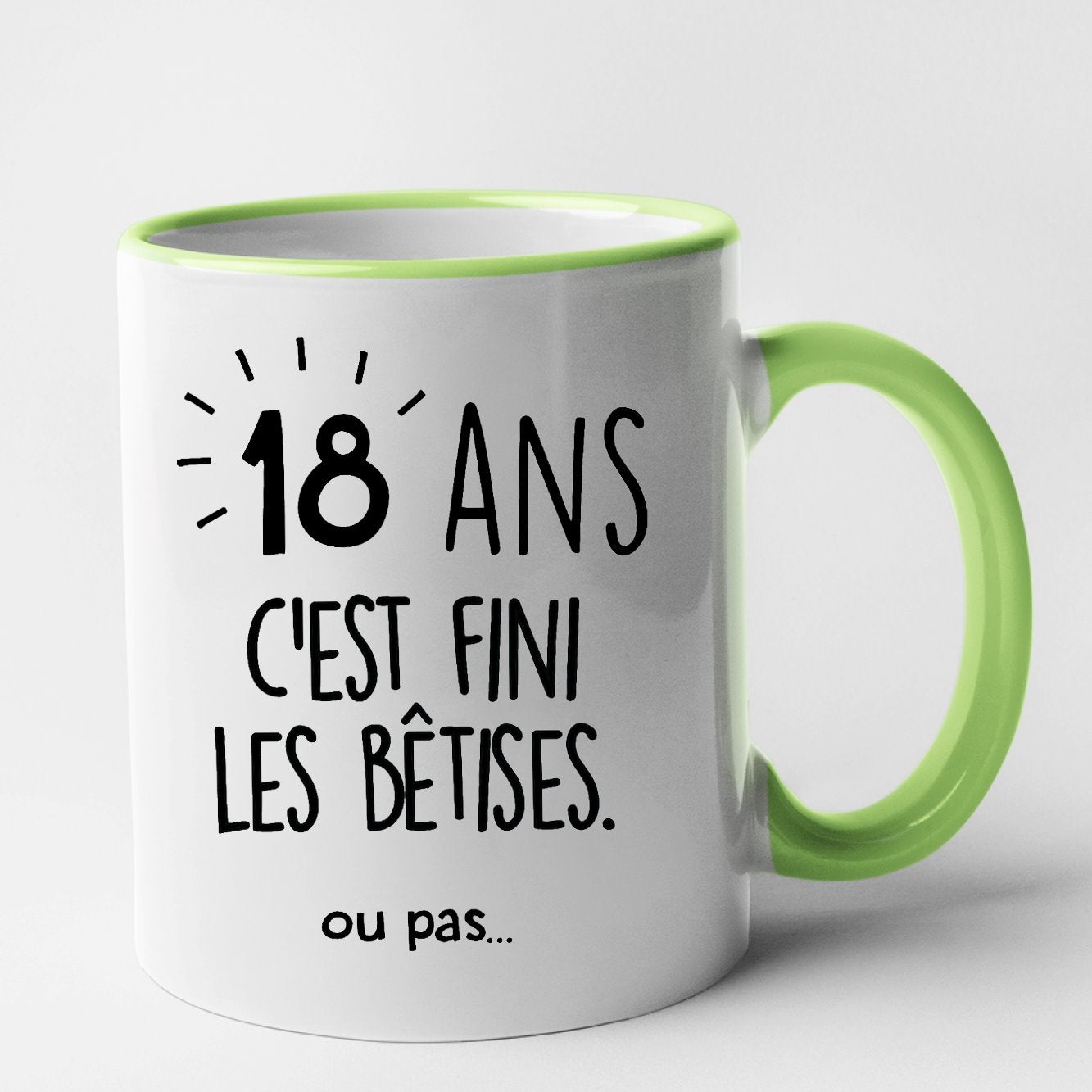 Mug Anniversaire 18 ans Vert