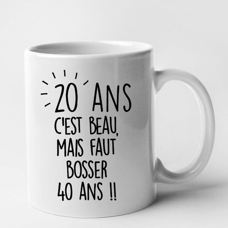 Mug Anniversaire 20 ans Blanc