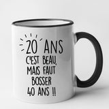 Mug Anniversaire 20 ans Noir