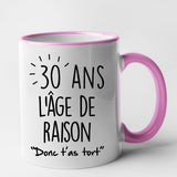 Mug Anniversaire 30 ans Rose