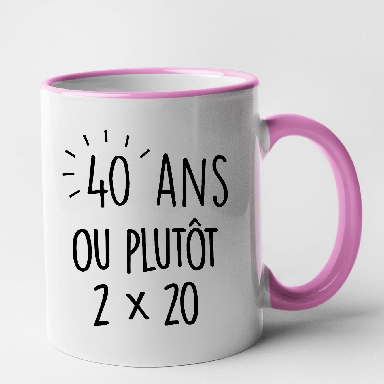 Mug Anniversaire 40 ans Rose