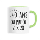 Mug Anniversaire 40 ans 