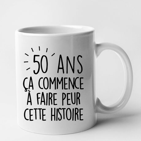 Mug Anniversaire 50 ans Blanc