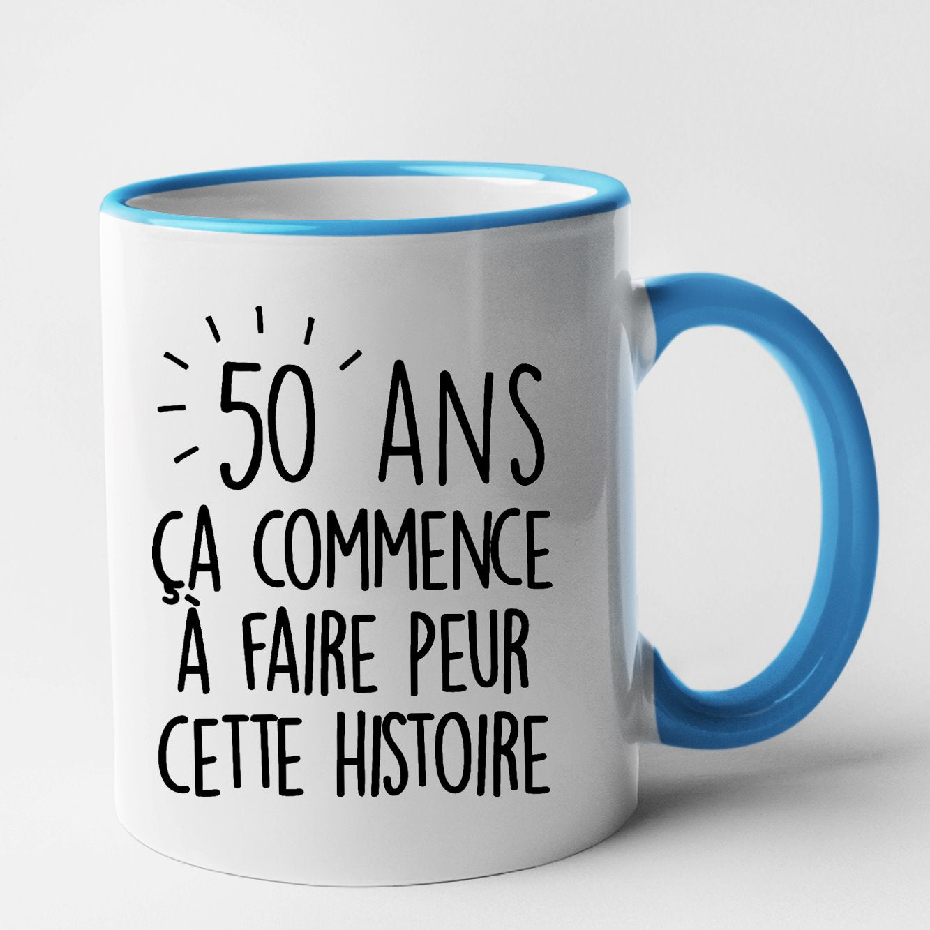 Mug Anniversaire 50 ans Bleu