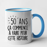 Mug Anniversaire 50 ans Bleu