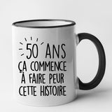 Mug Anniversaire 50 ans Noir