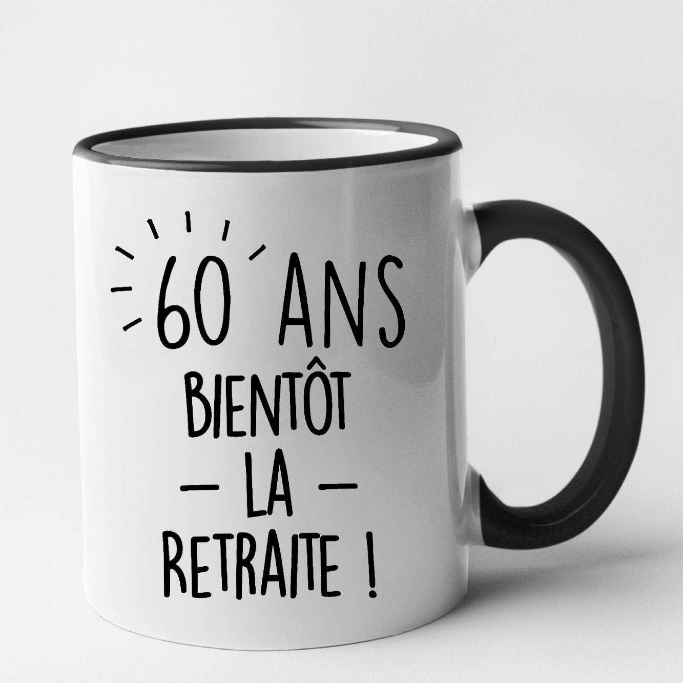 Mug Anniversaire 60 ans Noir