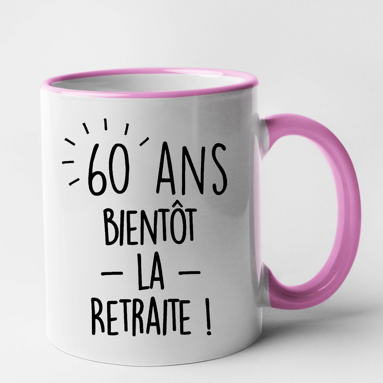 Mug Anniversaire 60 ans Rose