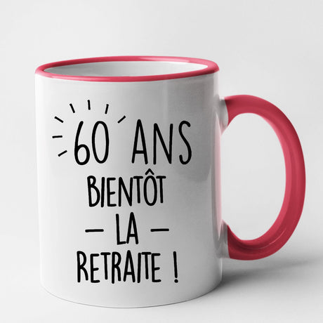 Mug Anniversaire 60 ans Rouge