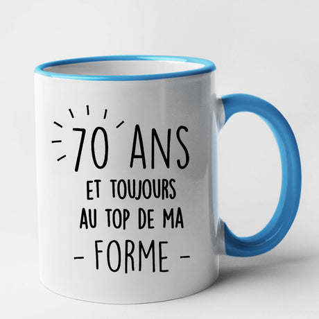 Mug Anniversaire 70 ans Bleu