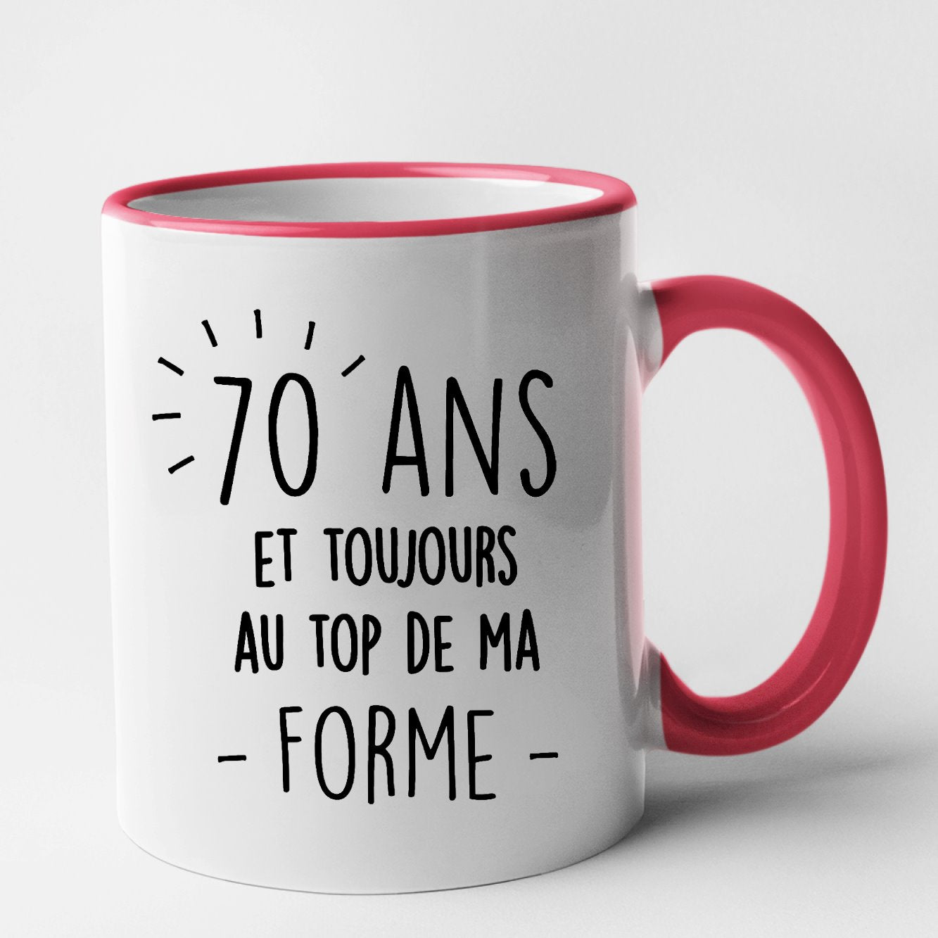 Mug Anniversaire 70 ans Rouge