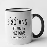 Mug Anniversaire 80 ans Noir