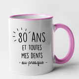 Mug Anniversaire 80 ans Rose