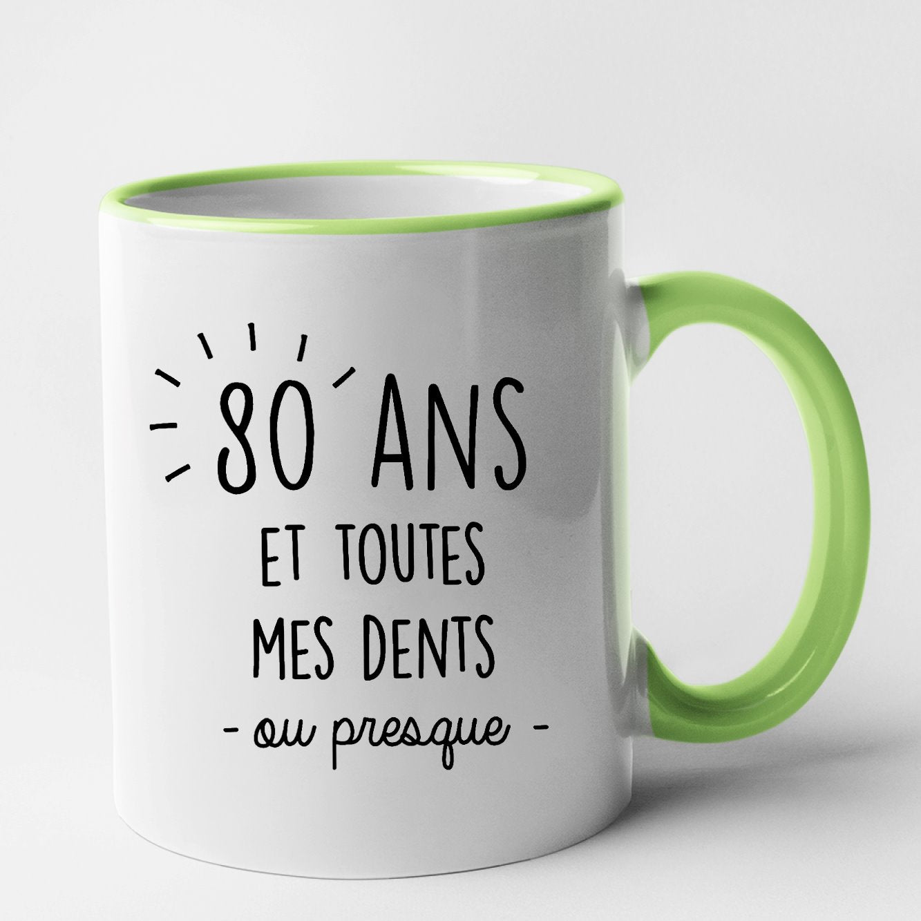 Mug Anniversaire 80 ans Vert