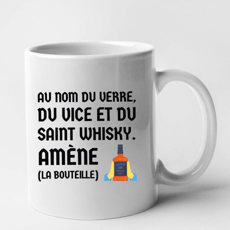 Mug Au nom du verre du vice et du saint whisky Blanc