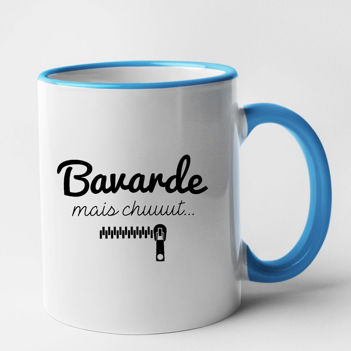 Mug Bavarde mais chut Bleu