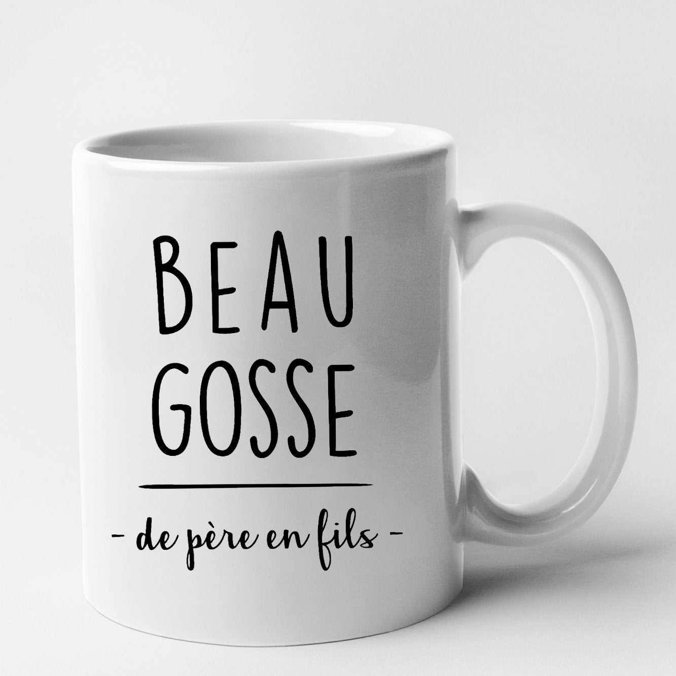 Mug Beau gosse de père en fils Blanc