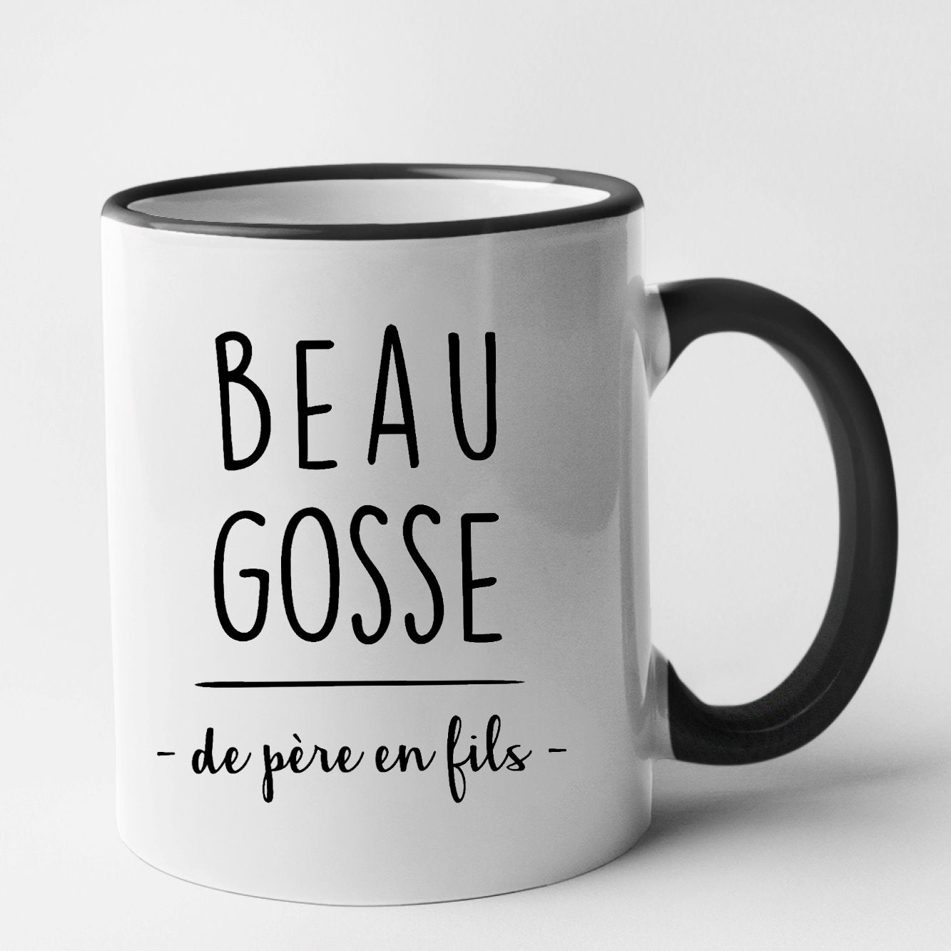 Mug Beau gosse de père en fils Noir