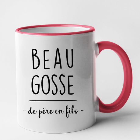 Mug Beau gosse de père en fils Rouge