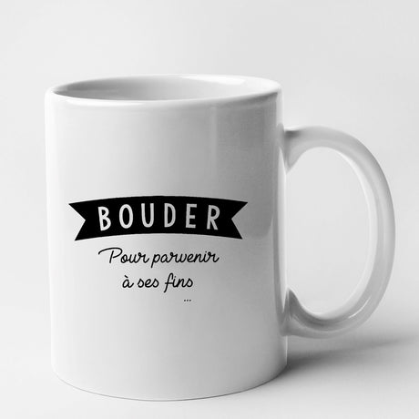 Mug Bouder pour parvenir à ses fins Blanc