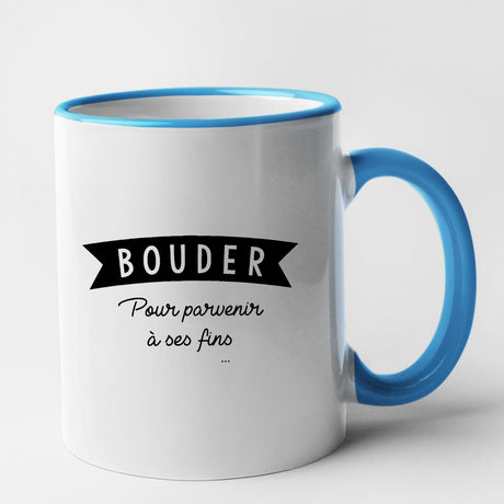 Mug Bouder pour parvenir à ses fins Bleu